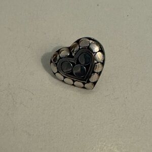 John Hardy Heart Dot Silver Lapel Pin